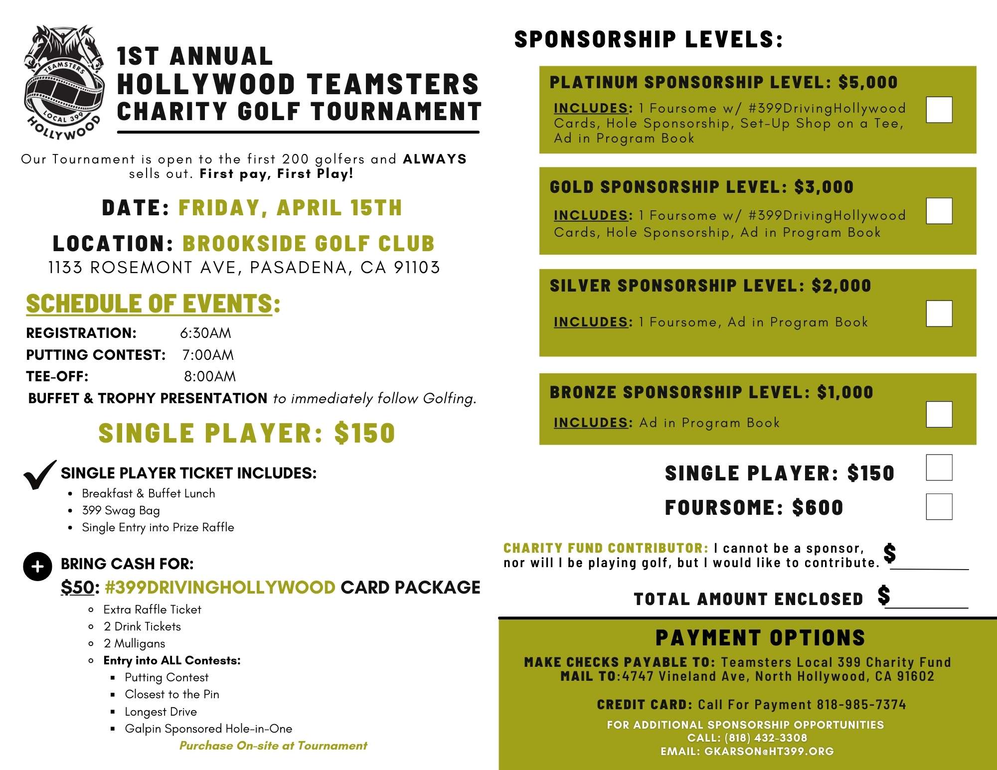 Registration Now open for Bountyland chartiy golf tournament