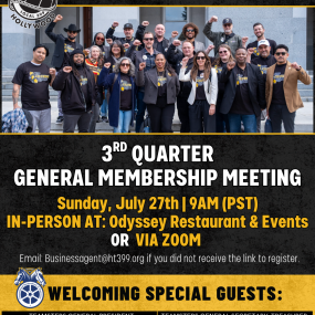 3rd Quarter General Membership Meeting | Sunday, July 27th